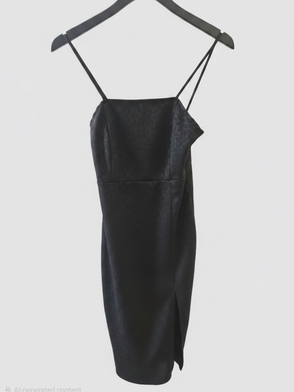 Zara Black Midi Slip Dress with Thin Straps